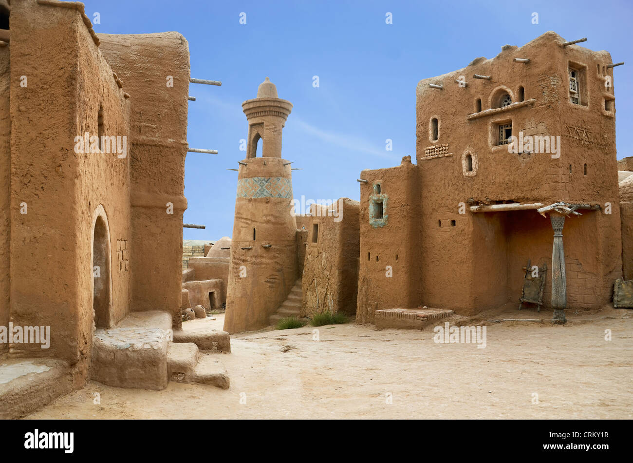 Sarai-Batu - reconstruction of capital city of Golden Horde Stock Photo