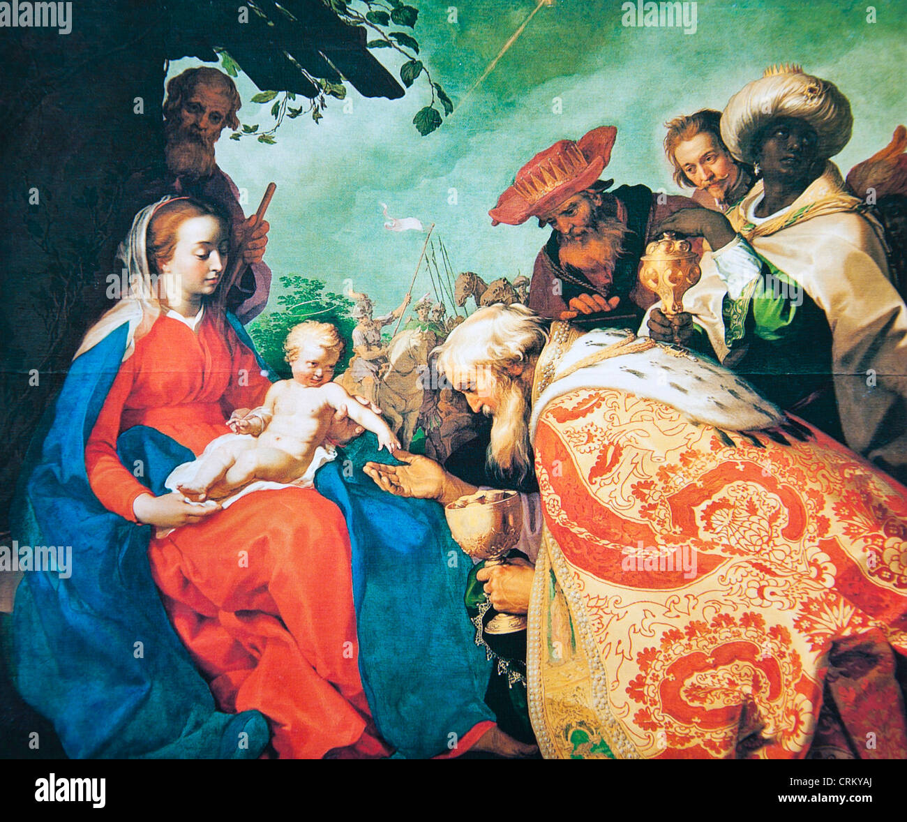 Abraham Bloemaert - Adoration of the Magi Stock Photo - Alamy