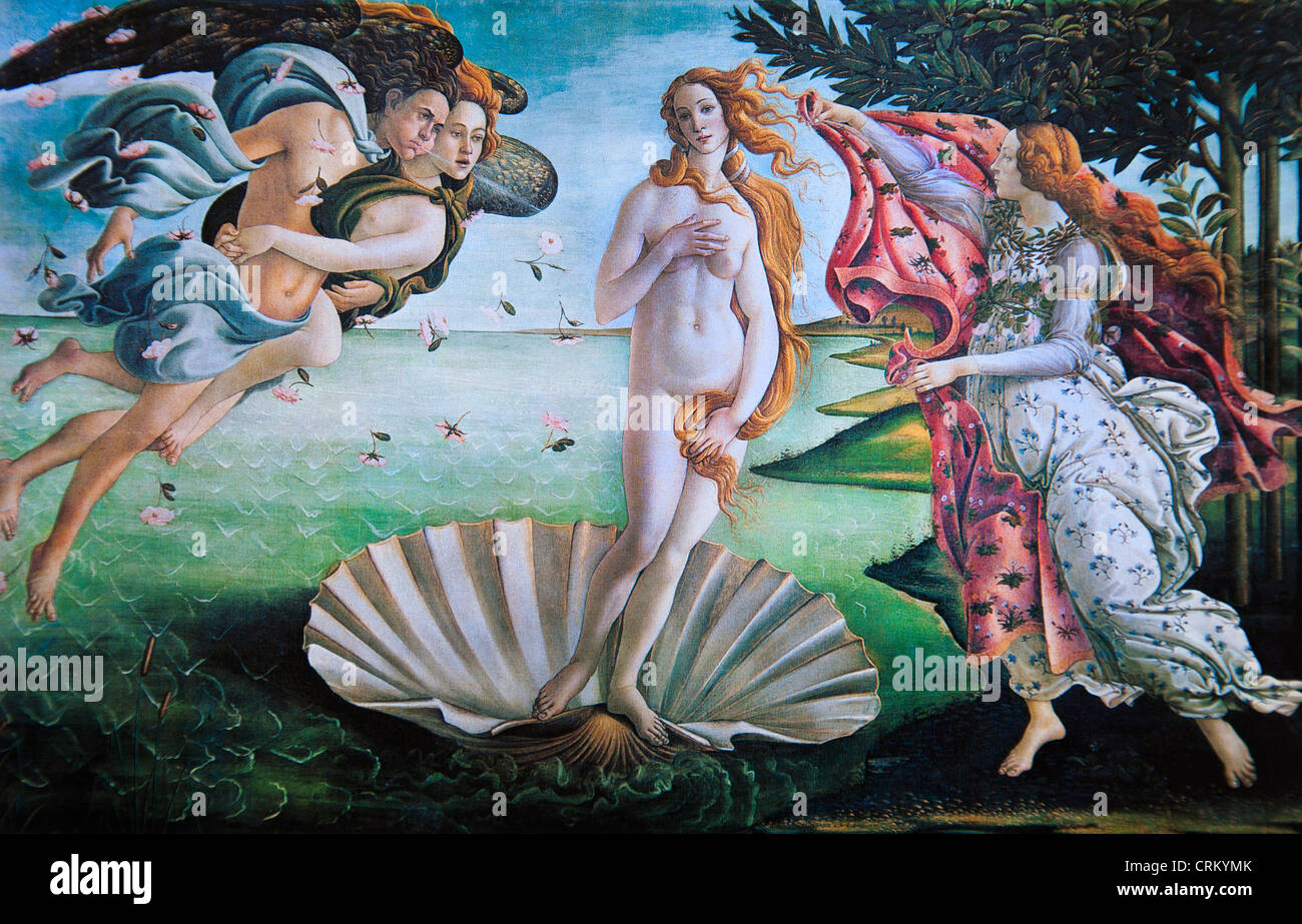 Botticelli Sandro - The Birth of Venus Stock Photo