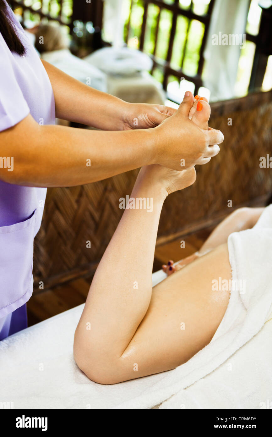 Asian mature woman barefoot hi-res stock photography and images - Alamy
