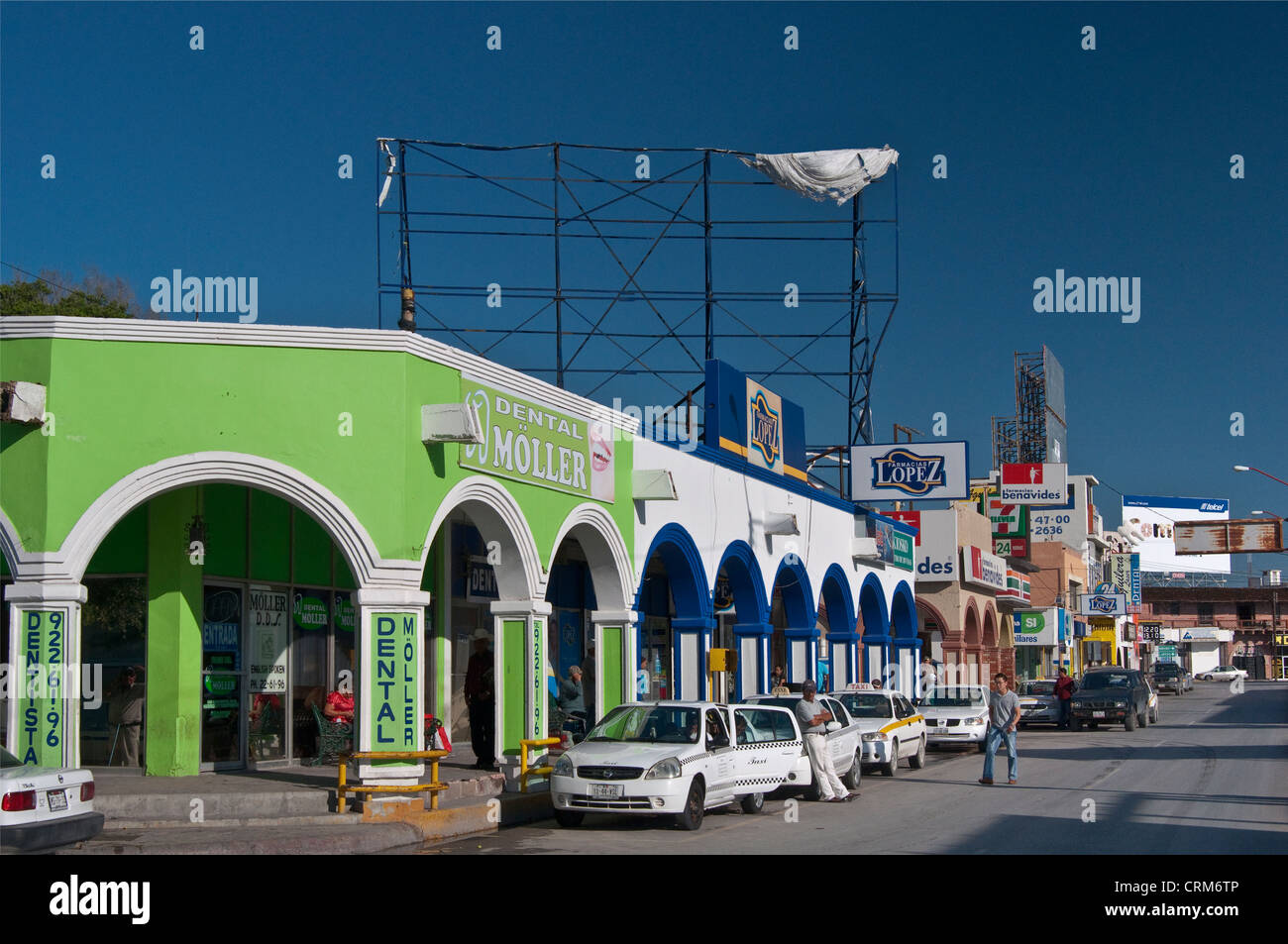 Miguel Aleman street, Reynosa, Rio Grande Valley, Tamaulipas, Mexico Stock Photo