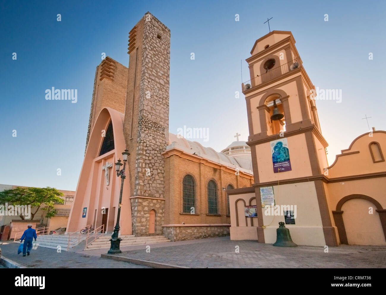 Parroquia de Nuestra Senora de Guadalupe, church and bell tower at Plaza  Principal in Reynosa, Rio Grande Valley, Mexico Stock Photo - Alamy