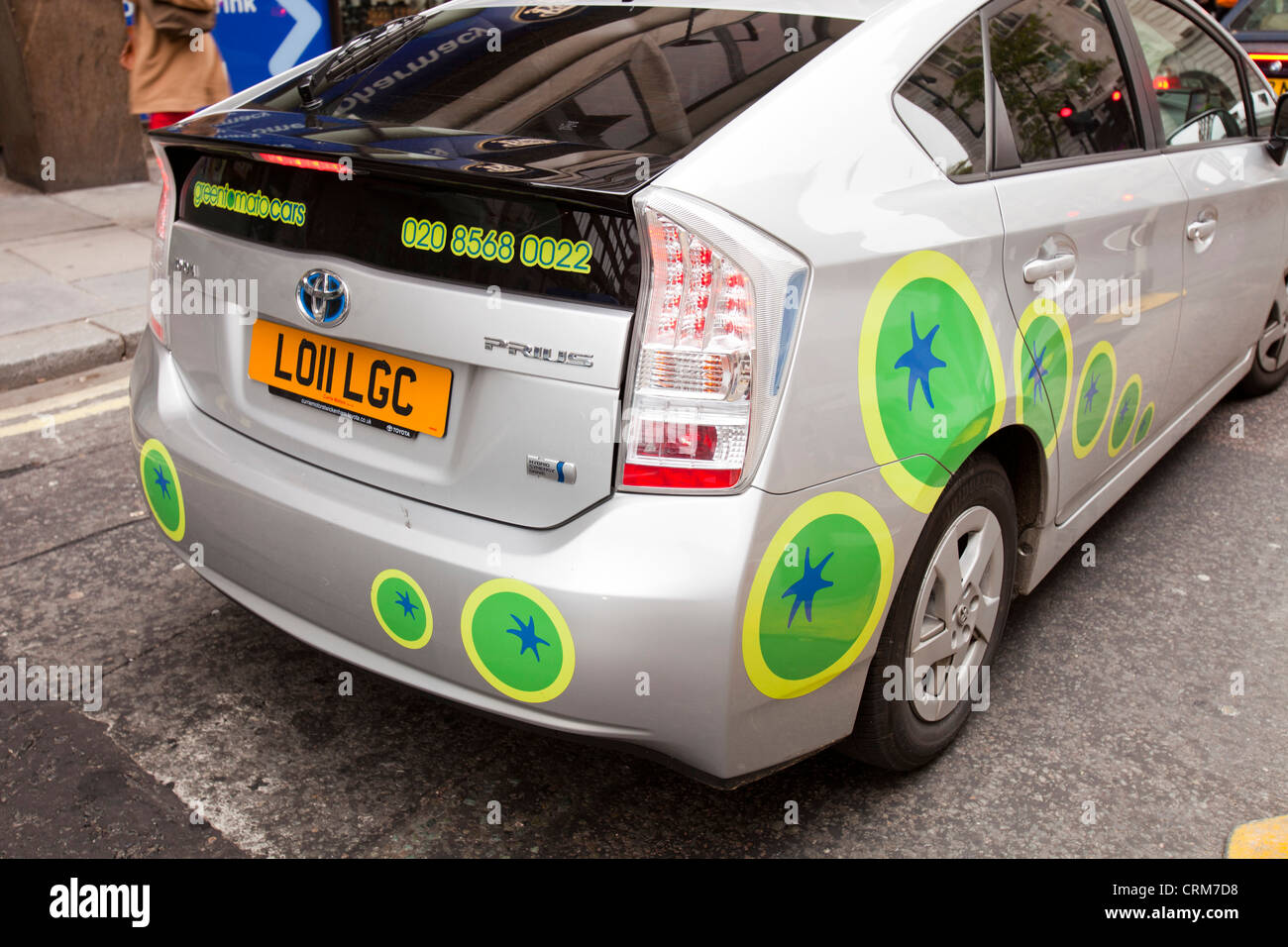 A Toyota Prius electric car on the streets of London, UK. Stock Photo