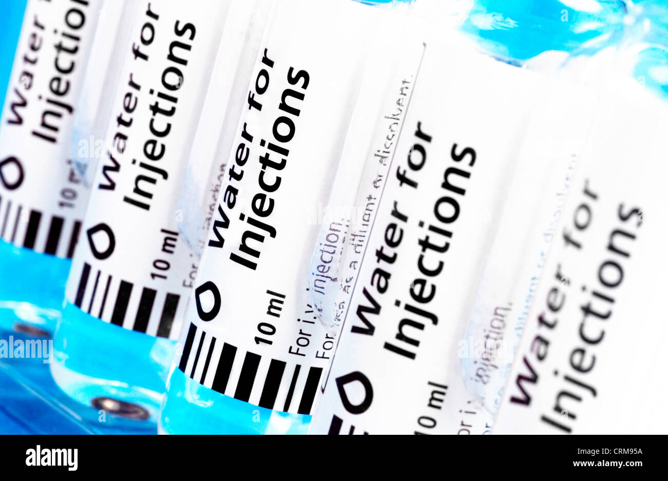 Glass ampoules containing water for injections Stock Photo Alamy