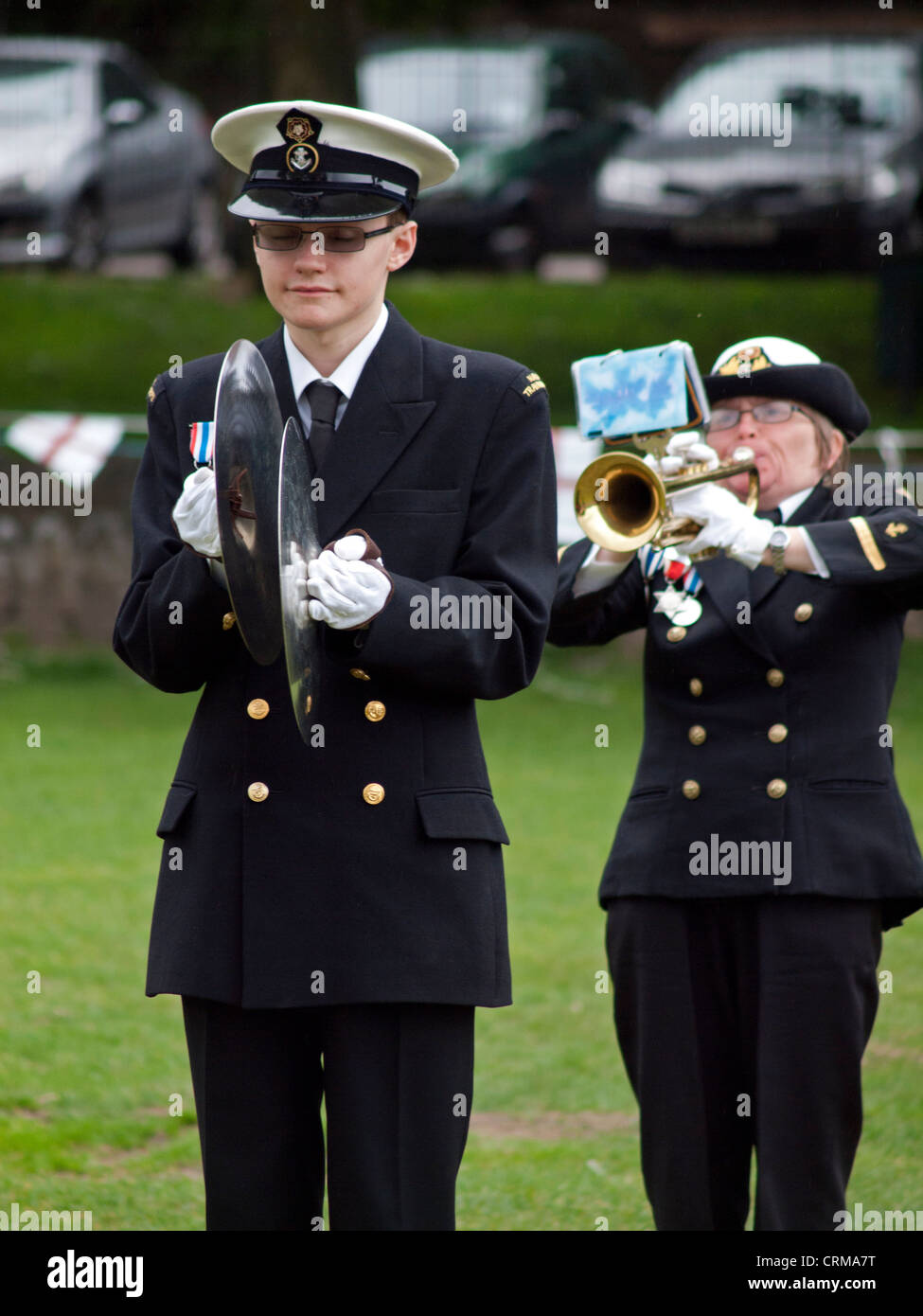 Sea Cadets make music. Stock Photo