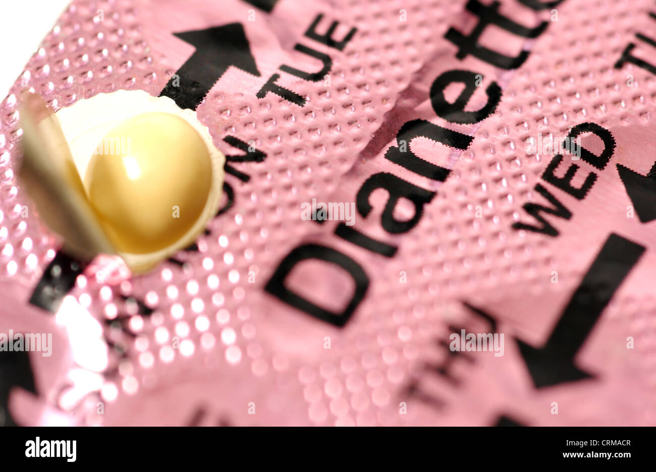 Pack of the contraceptive pill Stock Photo