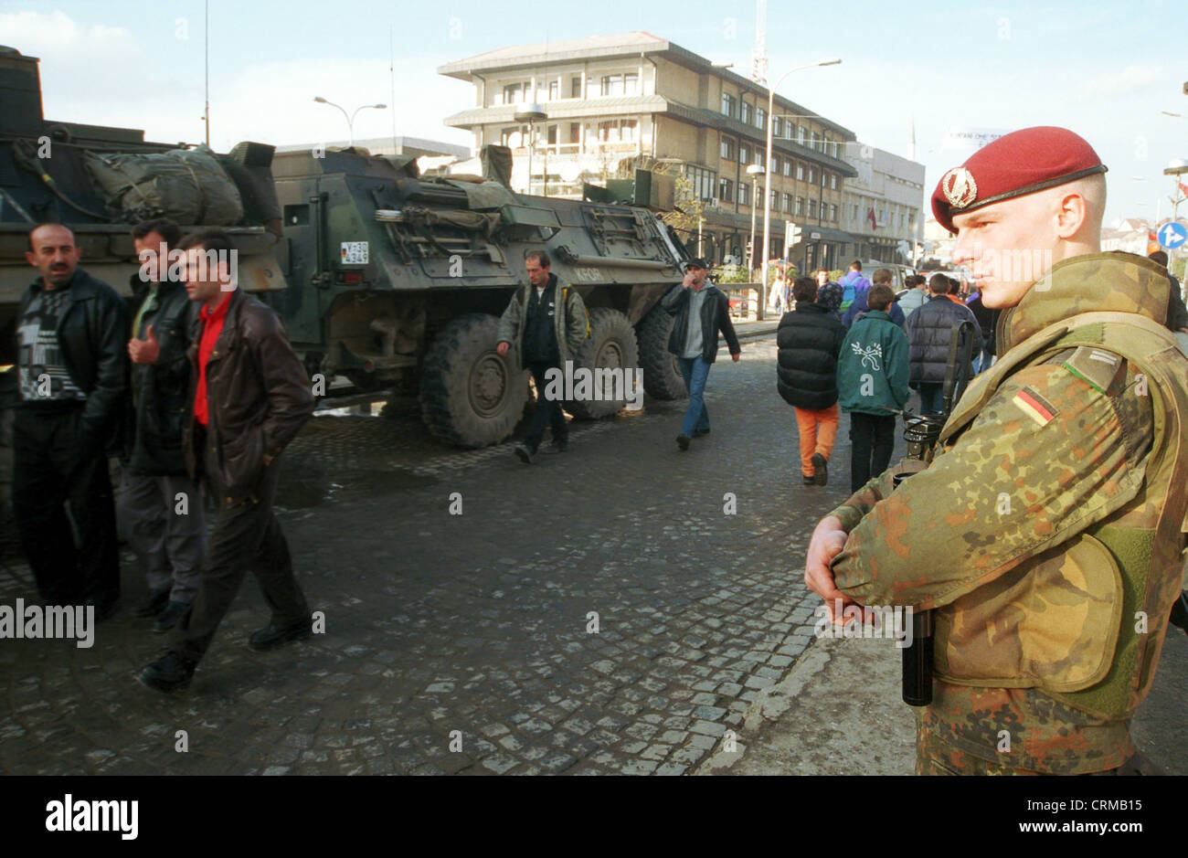 German KFOR troops in Prizren, Kosovo Stock Photo