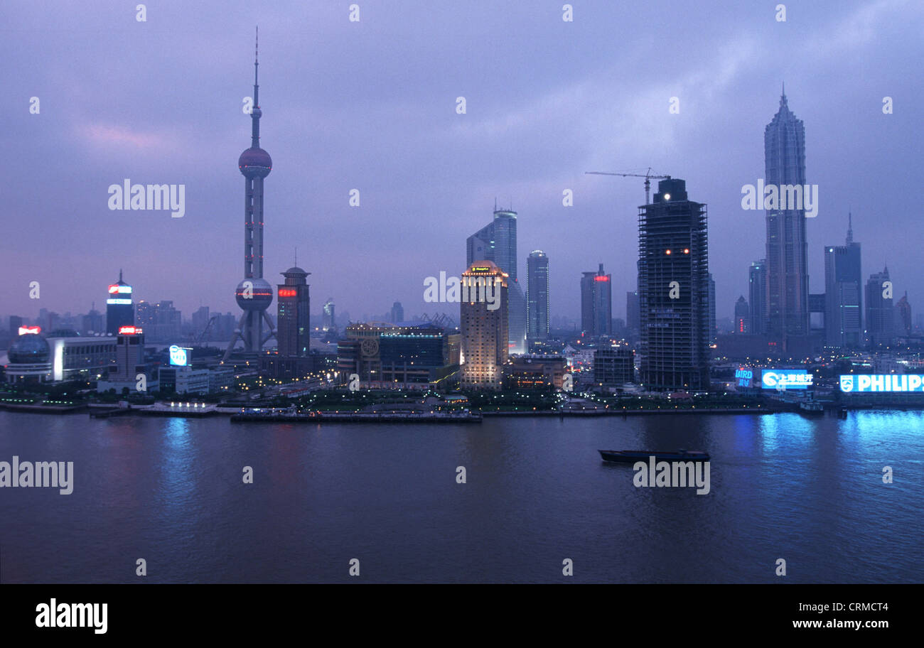 Skyline of Pudong in Shanghai Stock Photo - Alamy