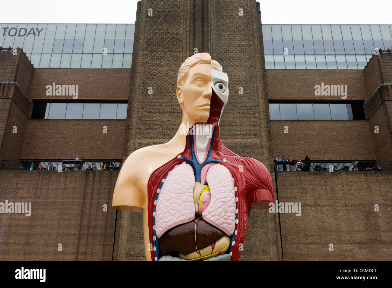 Damien Hirst's sculpture artwork entitled Hymn, on display outside Tate