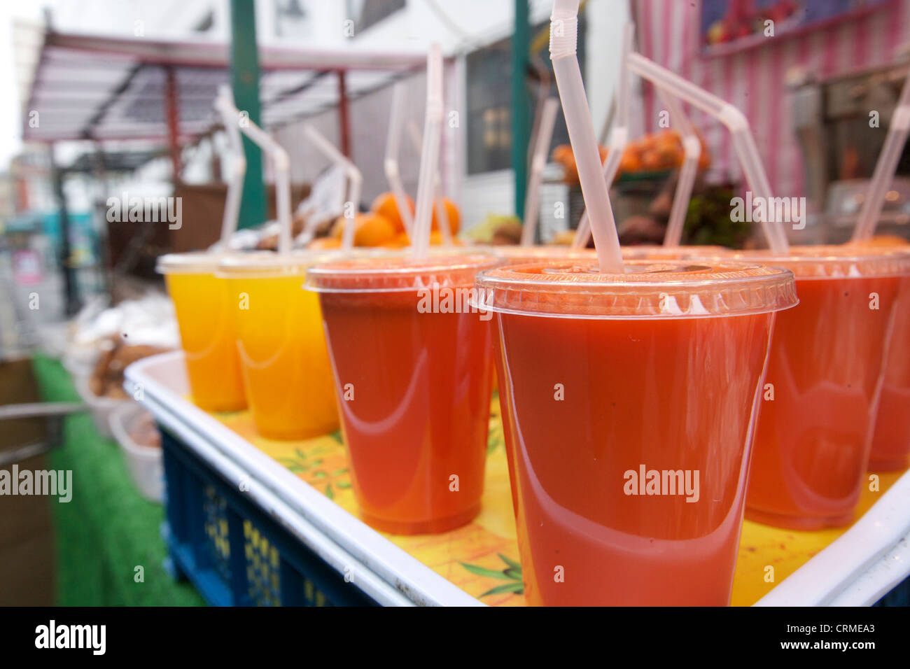 Fruit juice stall display hires stock photography and images Alamy