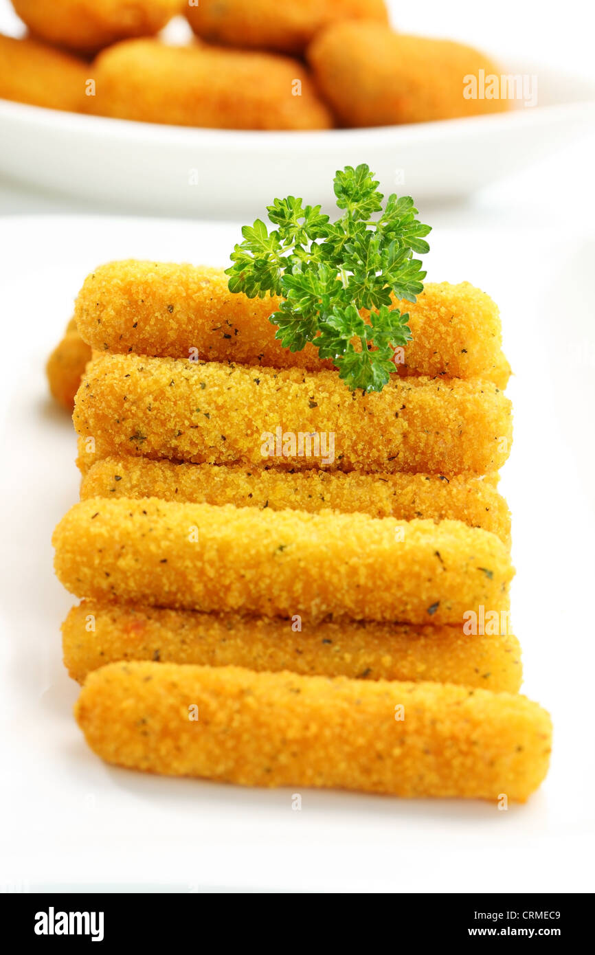 Delicious fried mozzarella cheese sticks Stock Photo Alamy