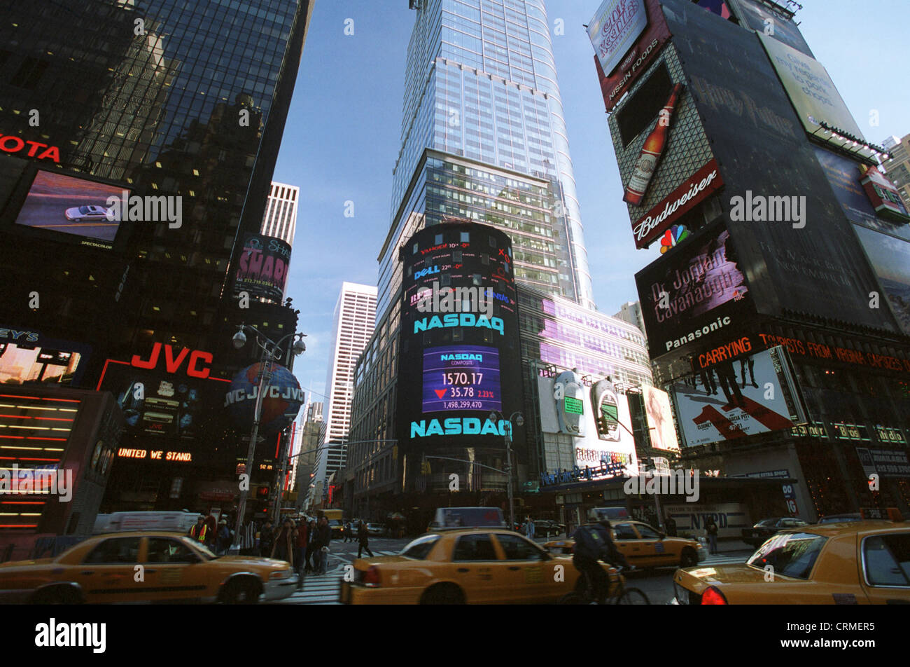 The NASDAQ in Times Square Stock Photo - Alamy