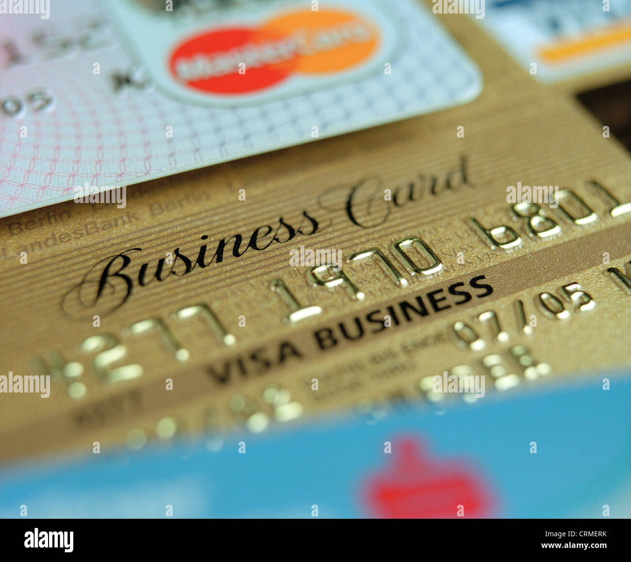 Details of credit and debit card Stock Photo