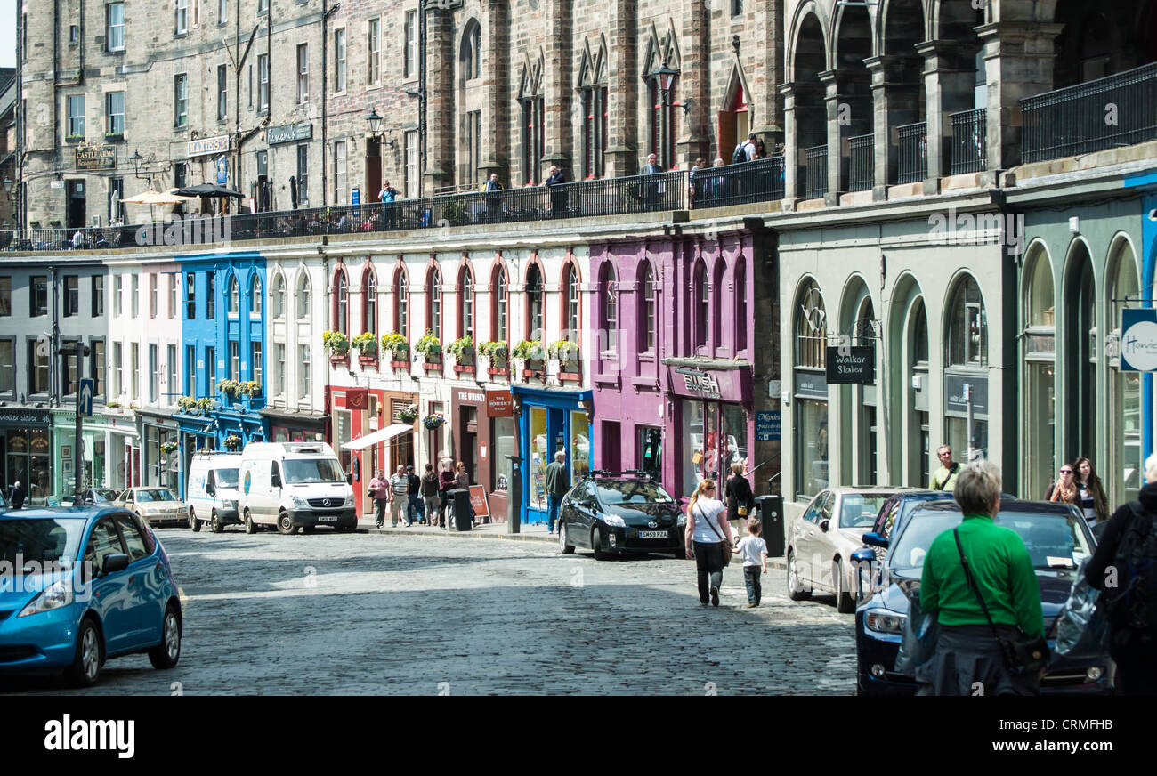 Victoria Street in Edinburgh, Scotland Stock Photo