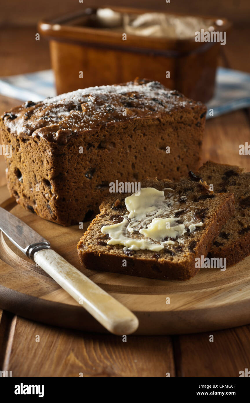 Bara brith Welsh fruit loaf Traditional food UK Stock Photo