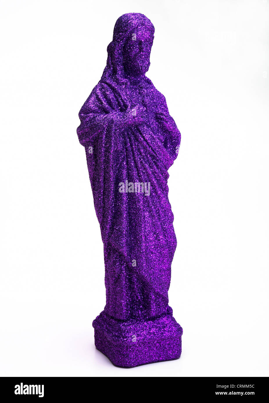 A purple Jesus figurine Stock Photo
