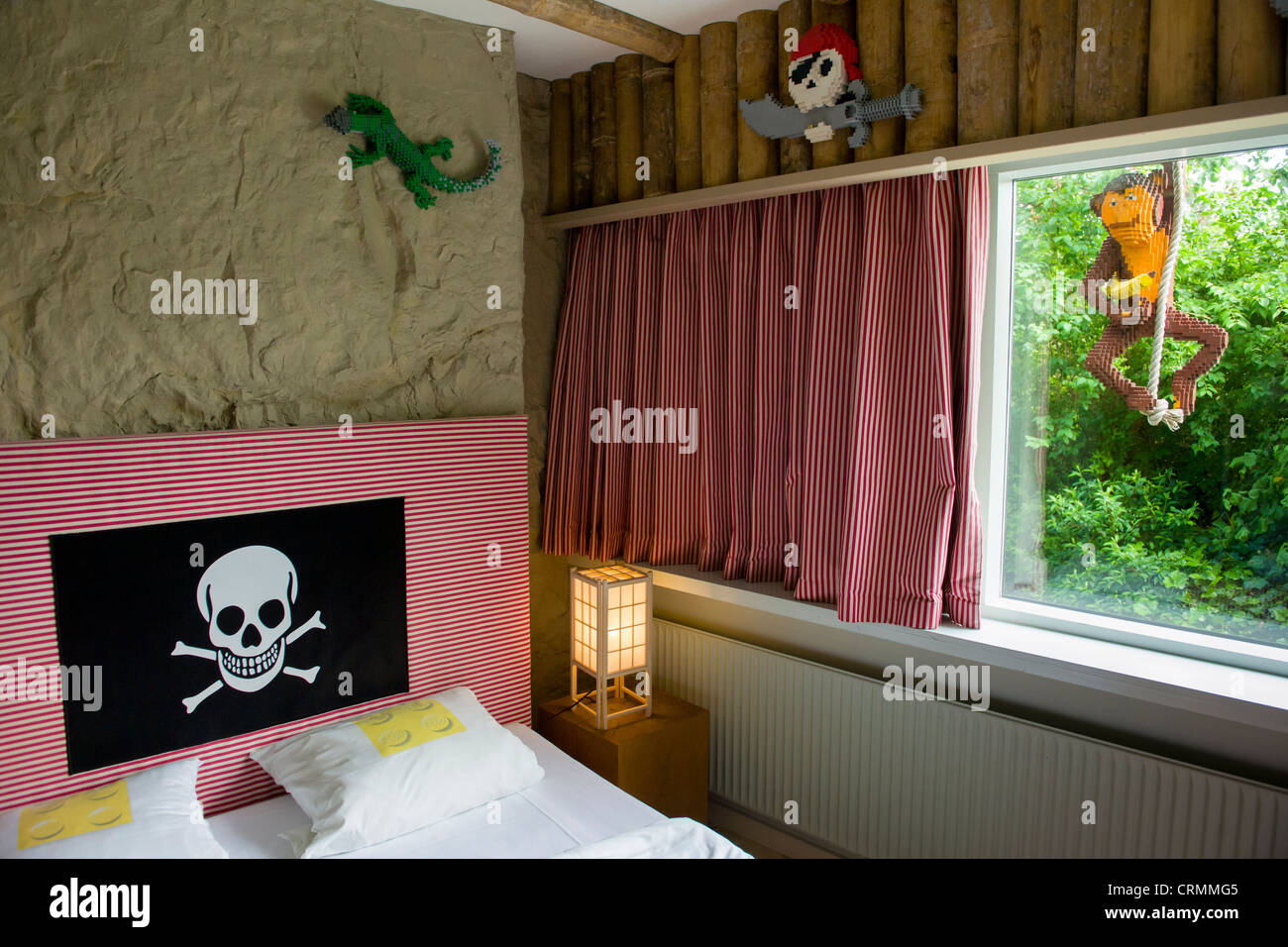 Interior of pirate themed room at the Hotel Legoland, Legoland, Billund,  Denmark Stock Photo - Alamy