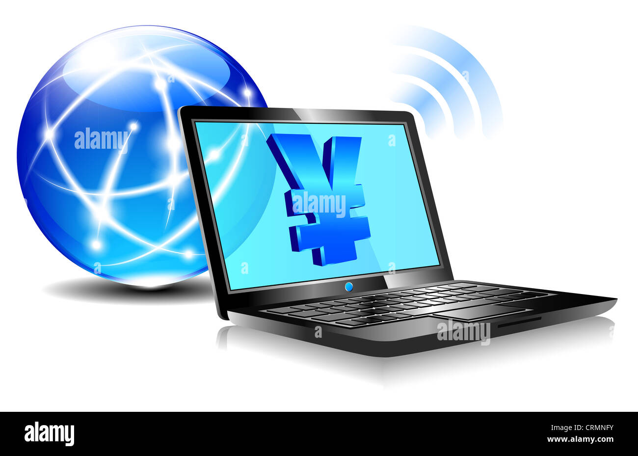 Banking, payment concept with money symbols for Chinese Renminbi, Yuan ...