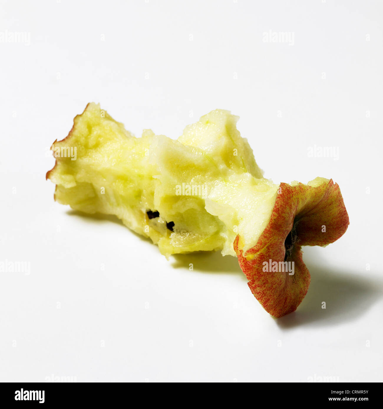 An apple core Stock Photo