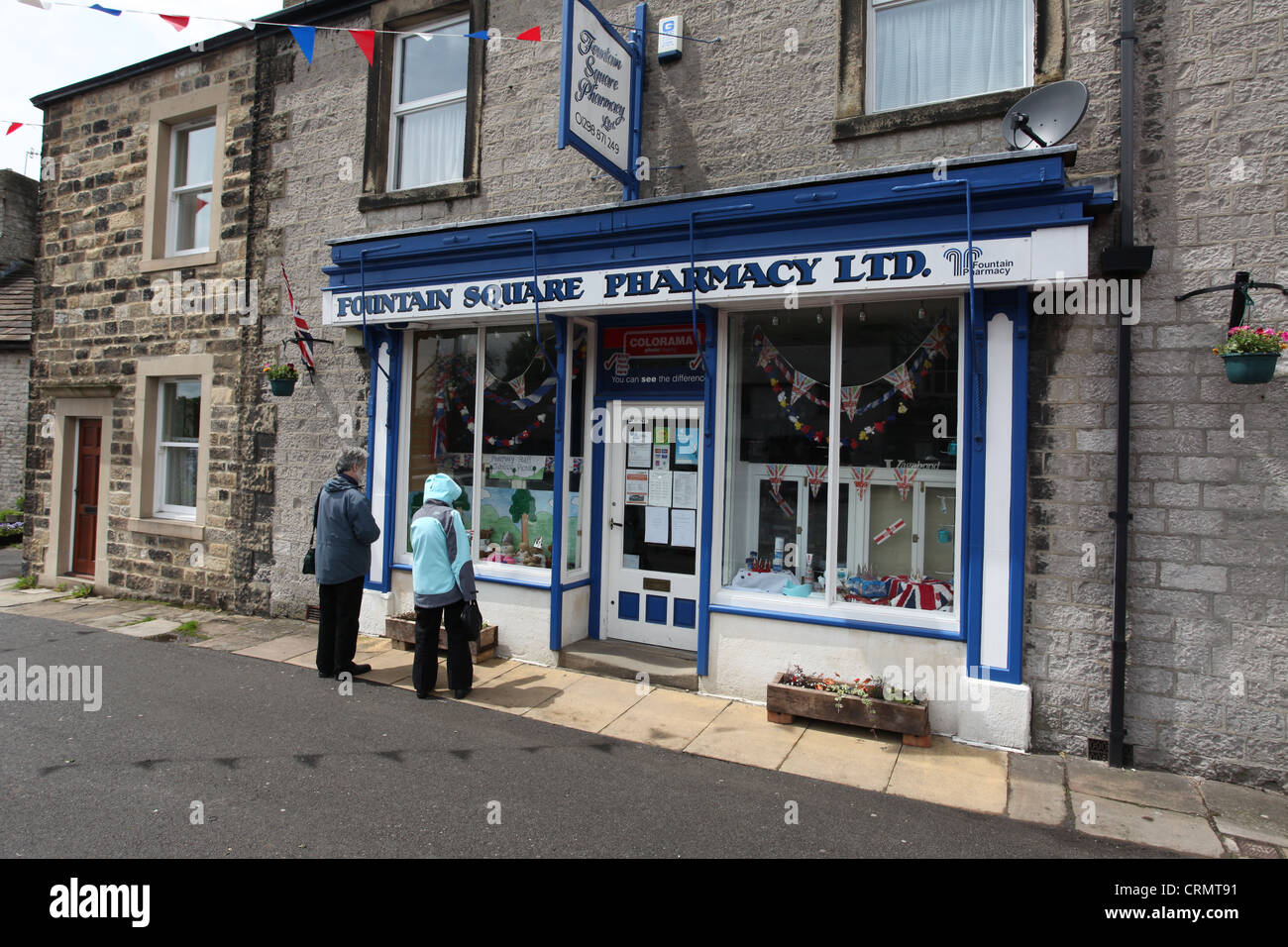 A Local  Pharmacy in the Derbyshire Peak District Village of Tideswell Stock Photo