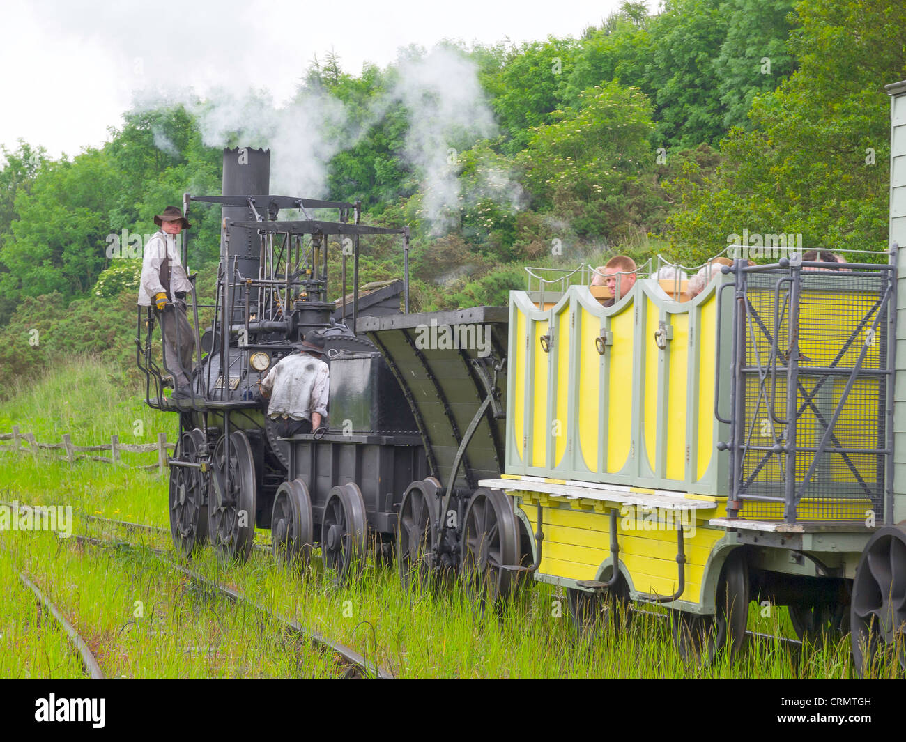Replica of steam No.1 pulling a train on the
