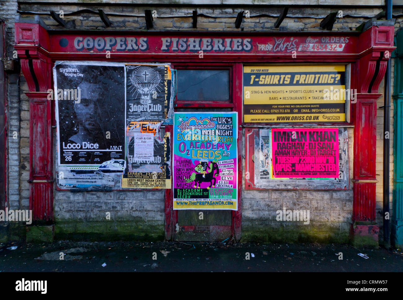 Coopers Fisheries, a closed fish and chip shop in Thornton Road, Bradford Stock Photo Alamy