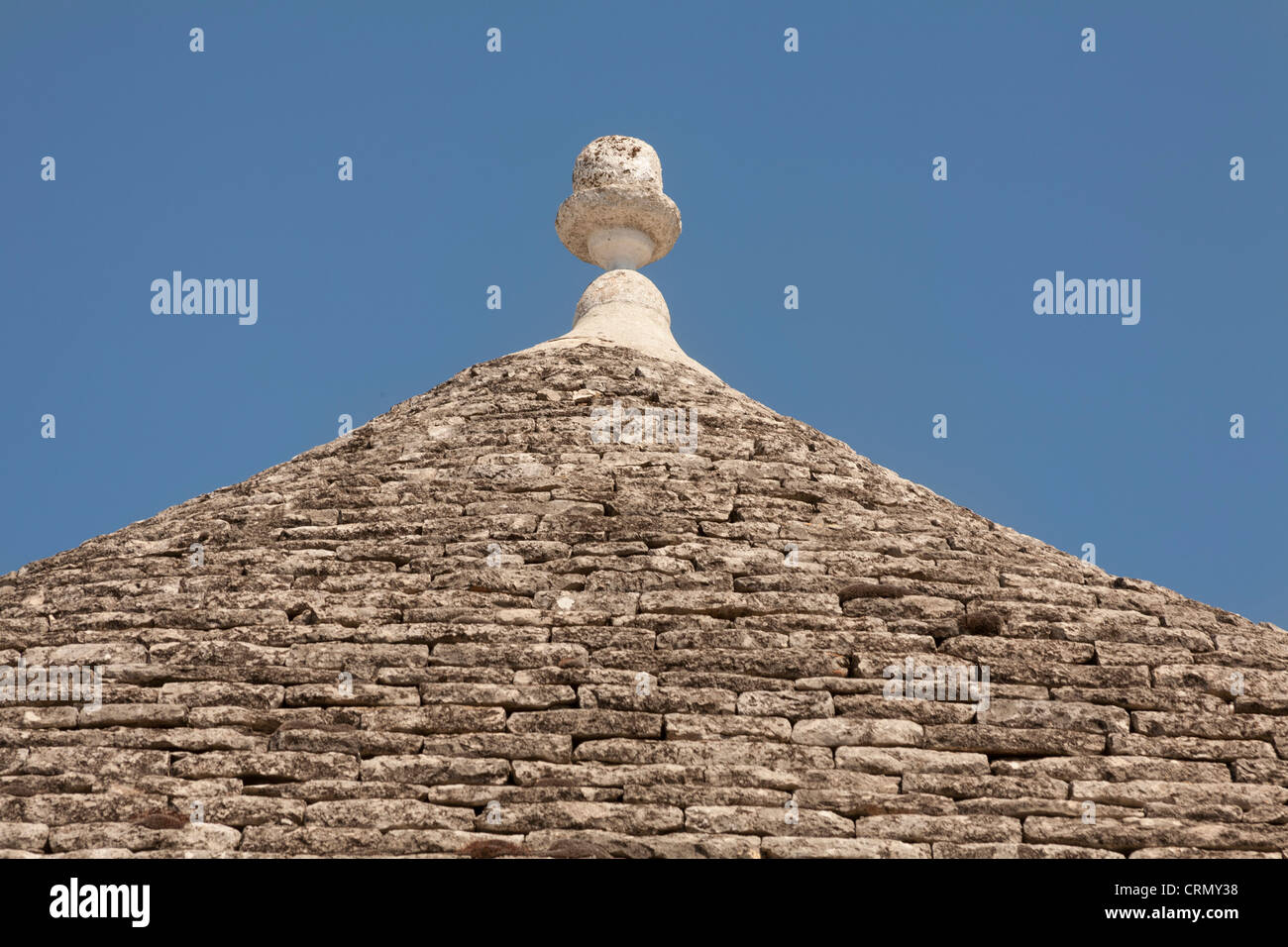 Conical dry stone roof of a trulli house, Rione Monti, Alberobello ...