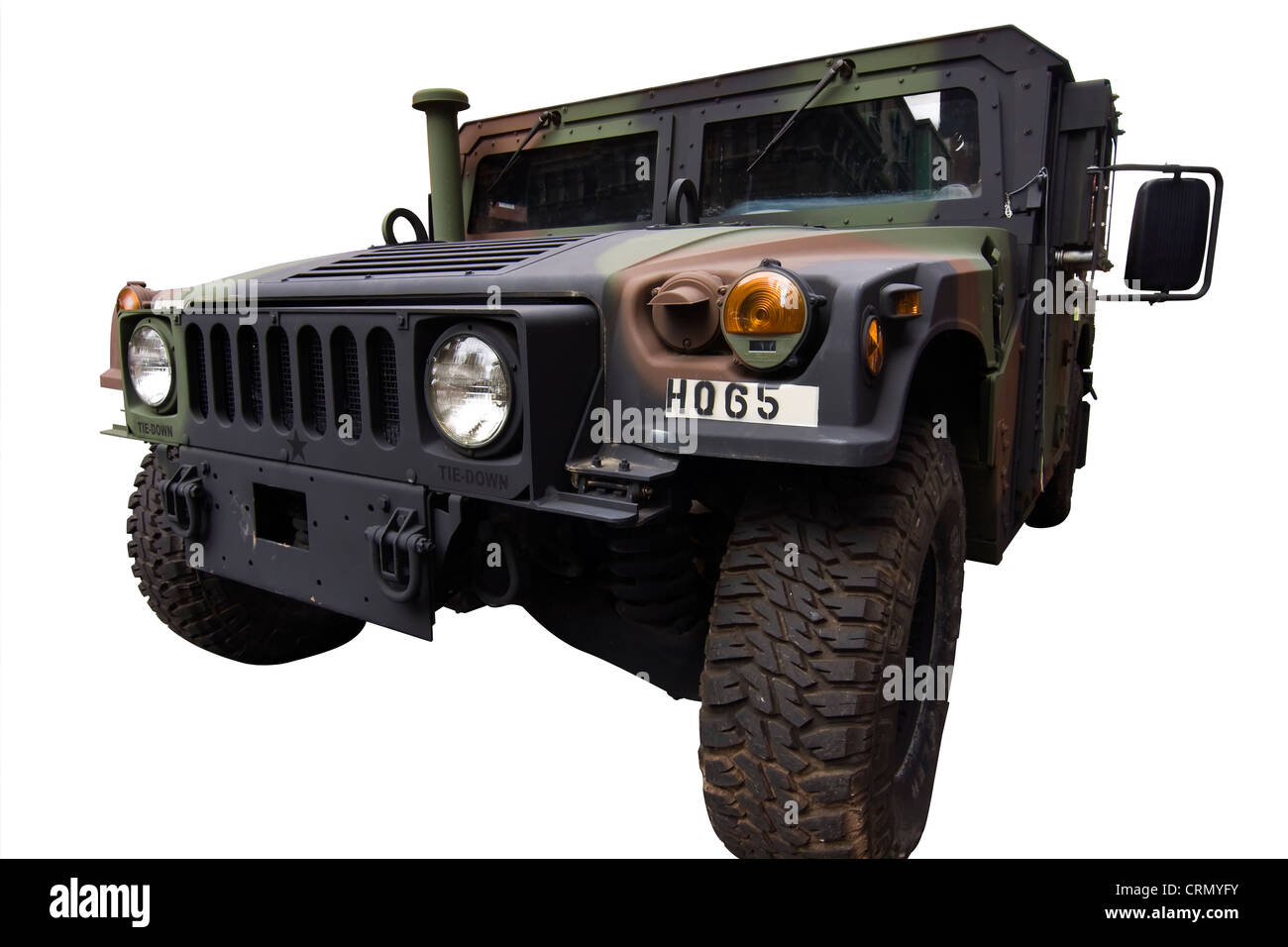 Cut Out. High Mobility Multipurpose Wheeled Vehicle (HMMWV or Humvee). A US Military 4WD vehicle created by AM General. Stock Photo