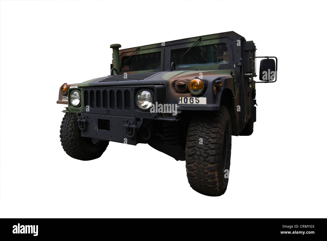 Cut Out. High Mobility Multipurpose Wheeled Vehicle (HMMWV or Humvee). A US Military 4WD vehicle created by AM General. Stock Photo