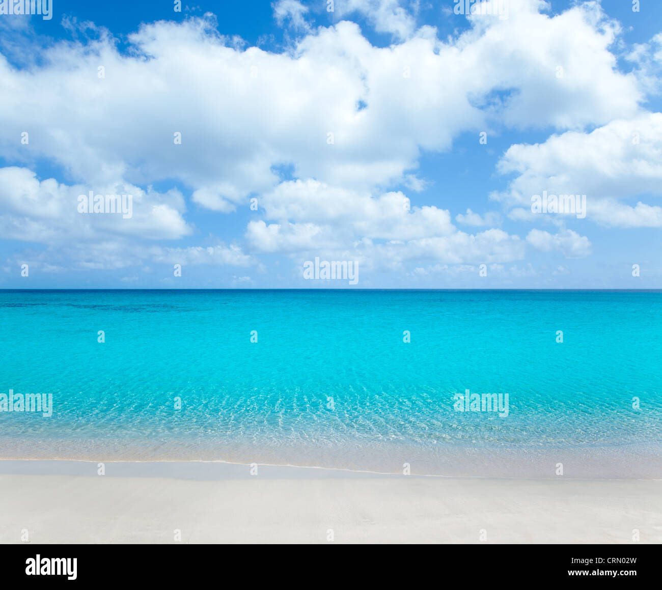 beach tropical with white sand and turquoise water under blue sky Stock ...