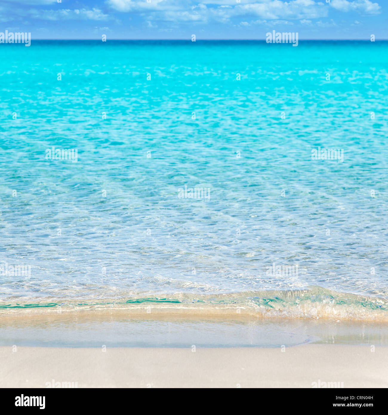 beach tropical with white sand and turquoise water under blue sky Stock ...