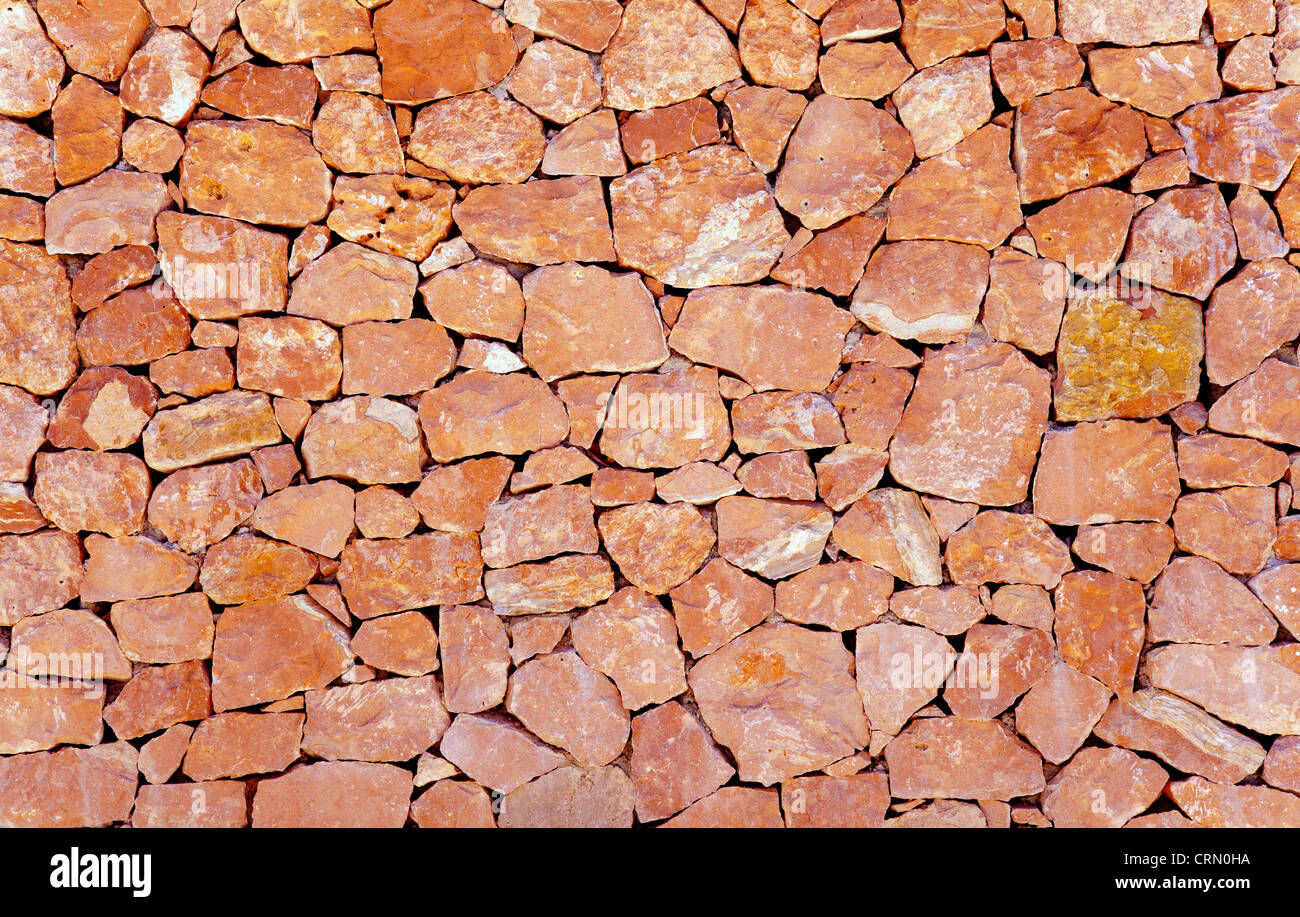 stone masonry wall pattern background from Balearic Islands Stock Photo