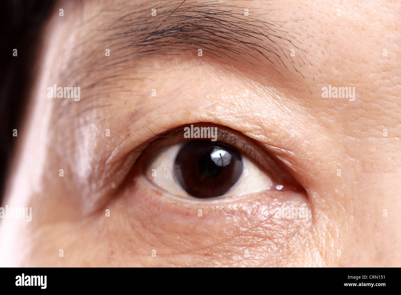 Close up of old womans eye  Stock Photo