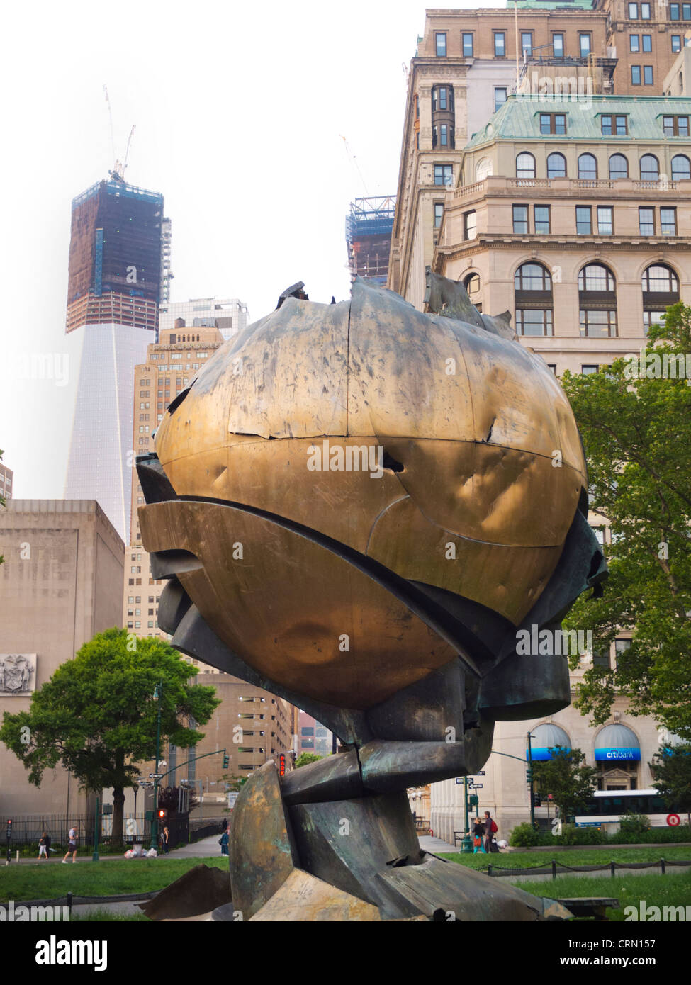 Sphere sculpture at the World Trade Center Stock Photo - Alamy