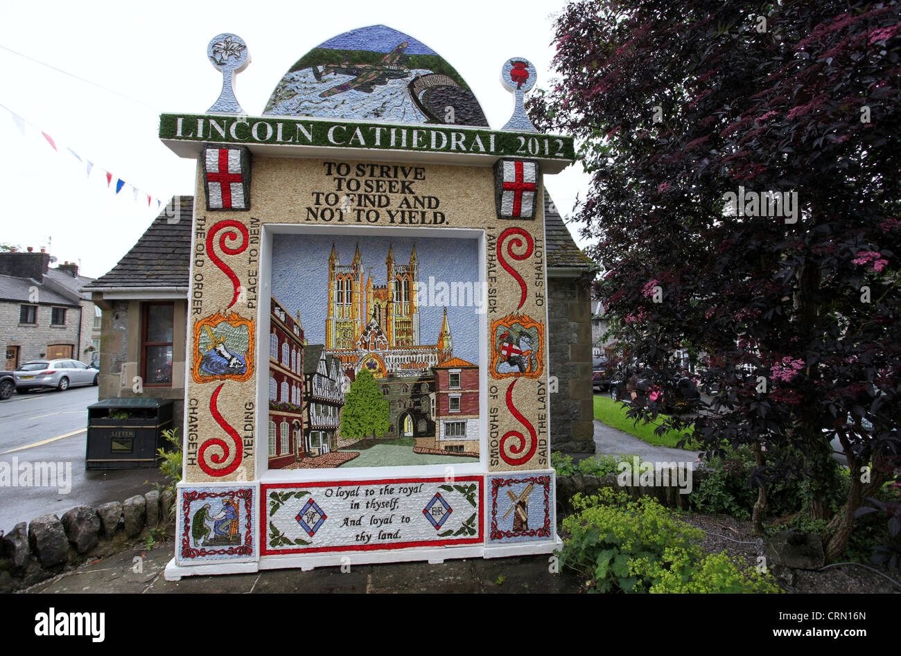 2012 Tideswell Well Dressing Stock Photo