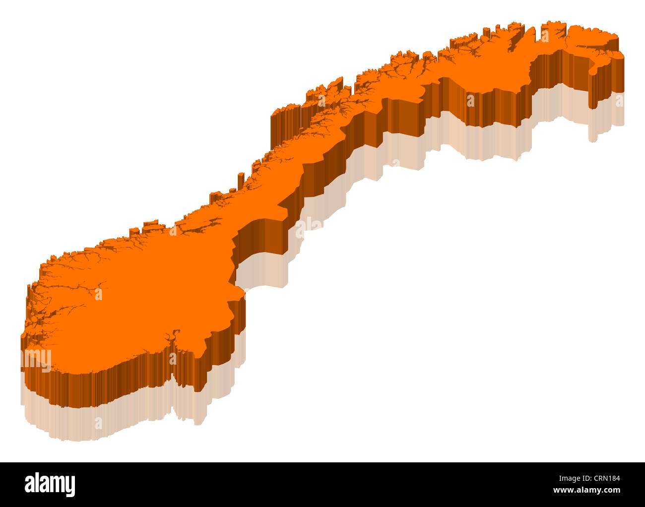Political map of Norway with the several counties Stock Photo Alamy