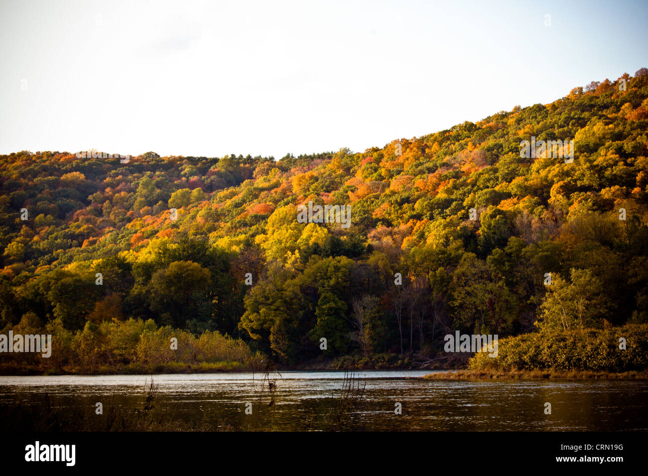 Delaware Water Gap in the fall Stock Photo