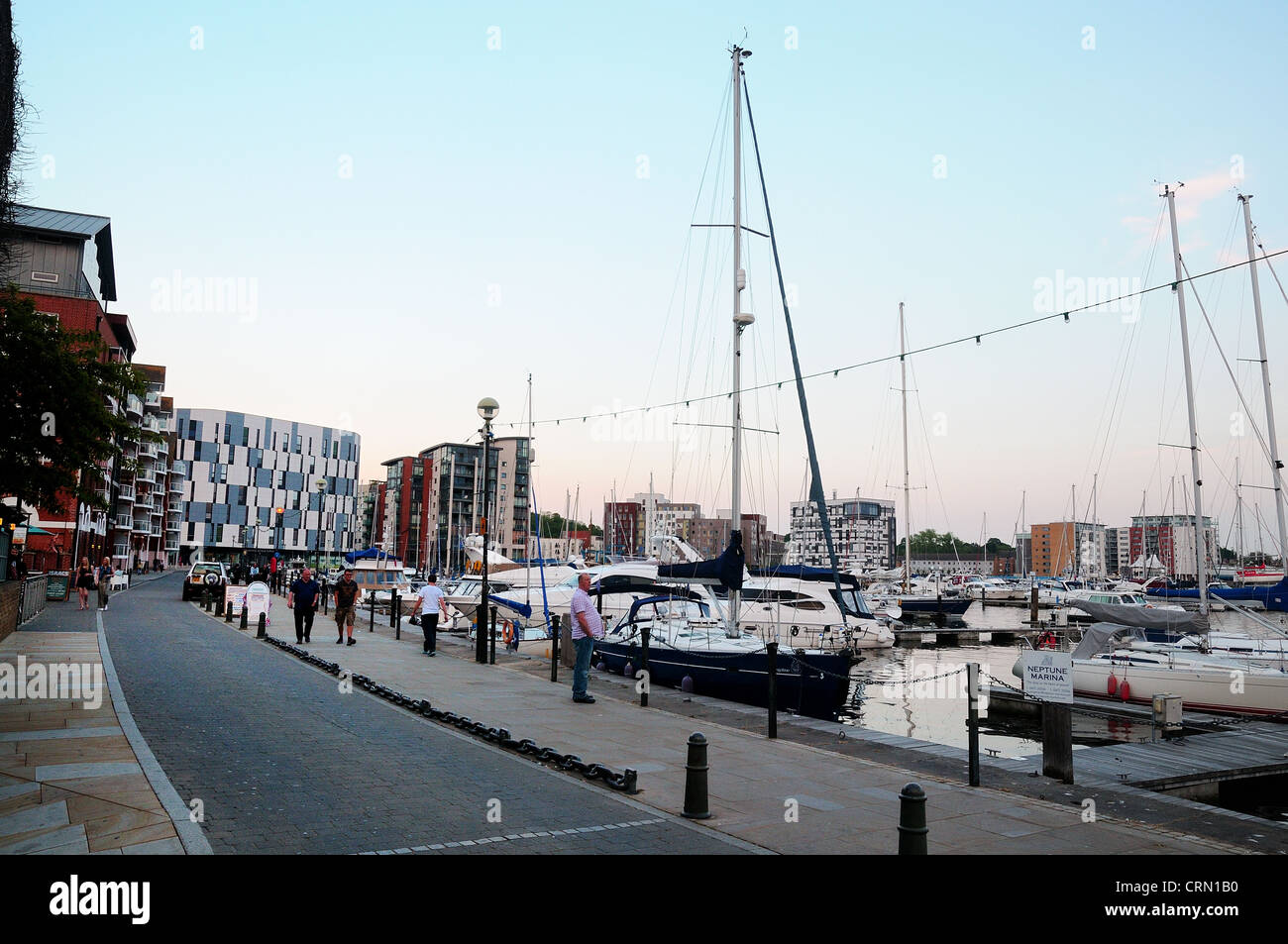 Waterfront, Neptune Marina, Ipswich (old docks) Suffolk Stock Photo Alamy