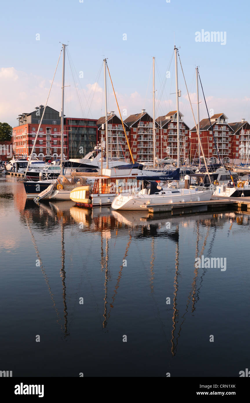 Neptune Marina, Ipswich (old docks), Suffolk Stock Photo Alamy