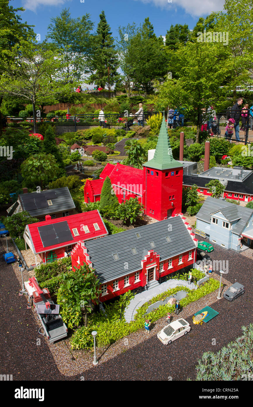 Red Lego church, Miniland, Legoland, Billund, Denmark Stock Photo - Alamy