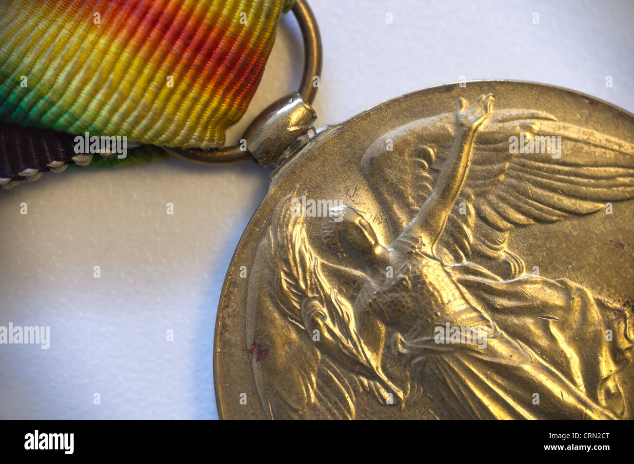 A first world war medal with brightly coloured ribbon Stock Photo Alamy