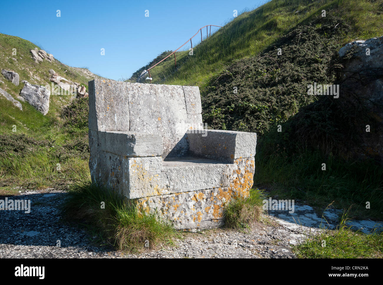 Stone sculpture at Tout Quarry Nature Reserve and Sculpture Park