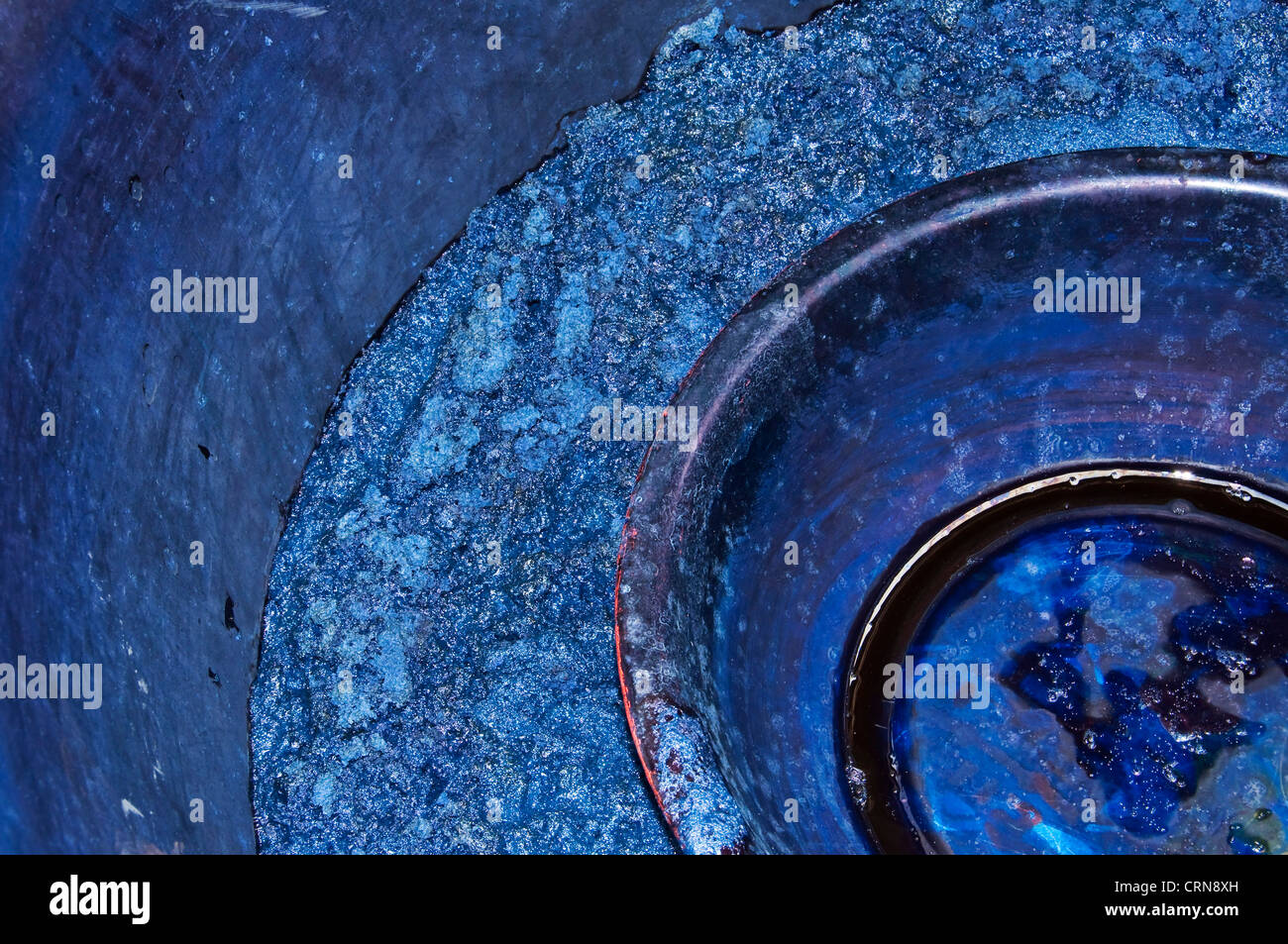 Natural indigo dye used by the Dong chinese minority - Village of Zhaoxing, Guizhou province - China Stock Photo