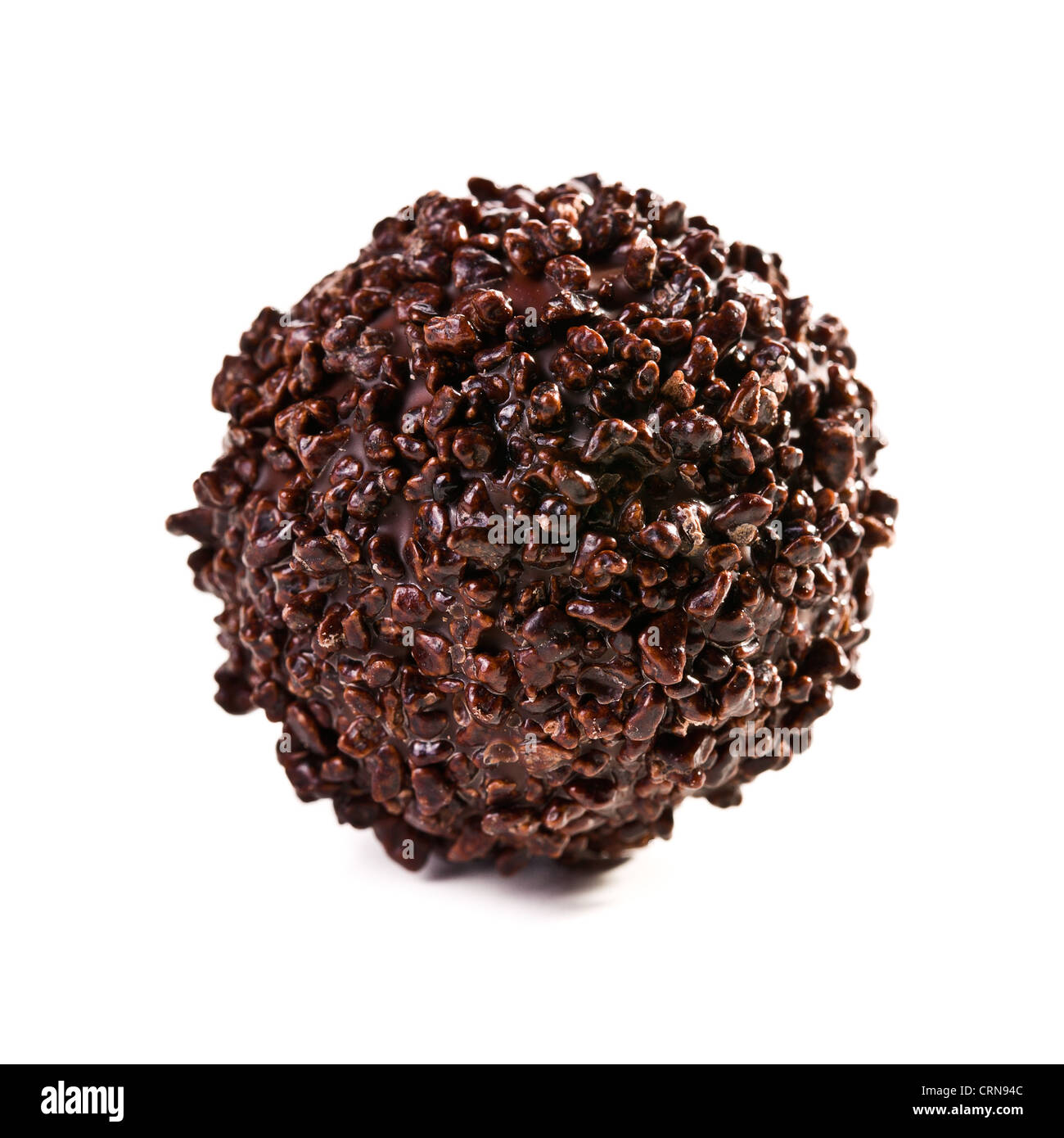 chocolate truffle on white background Stock Photo