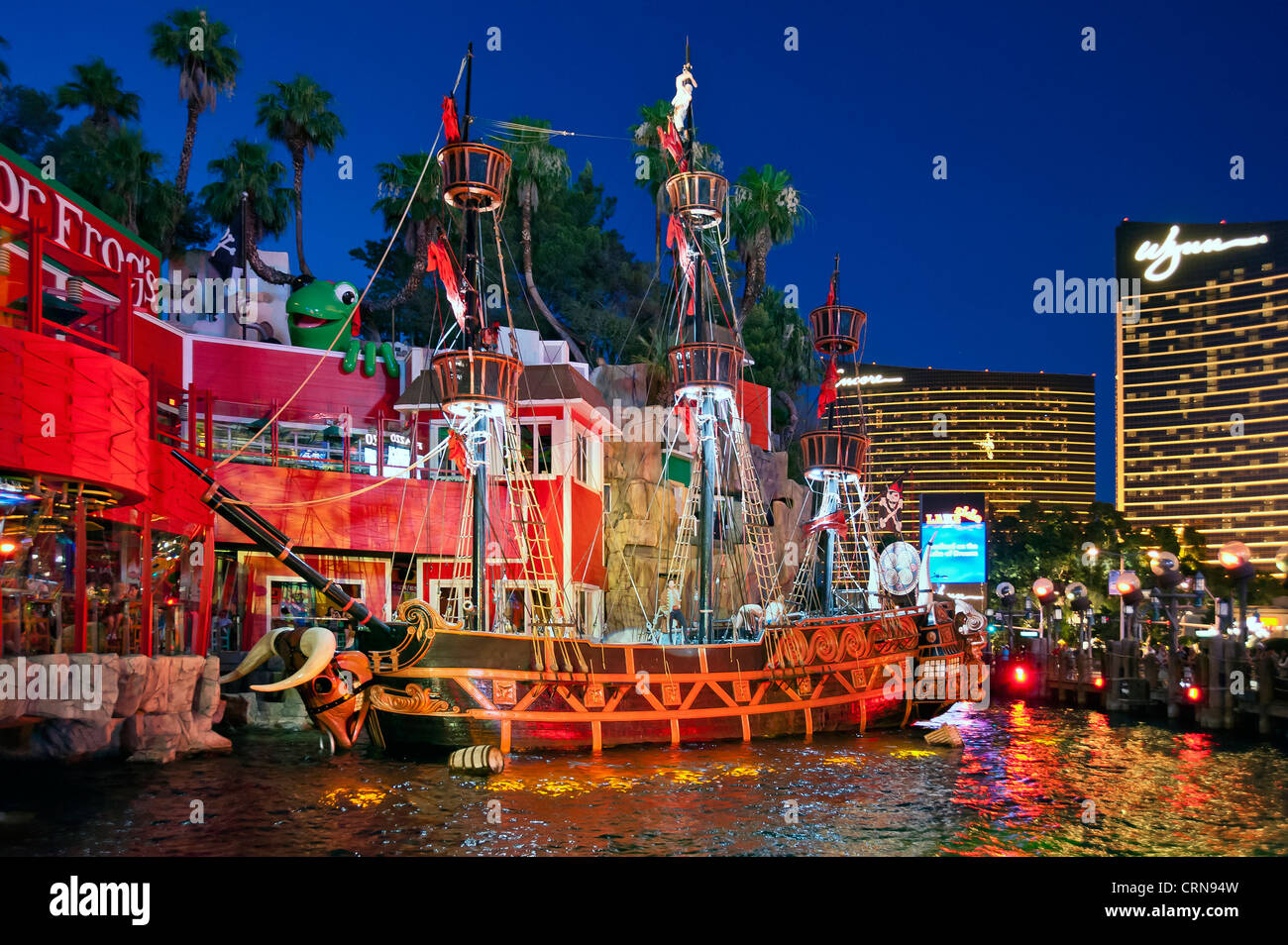 The Sirens Show at the Treasure Island Hotel Casino at night, Las Vegas,  Nevada, USA Stock Photo - Alamy