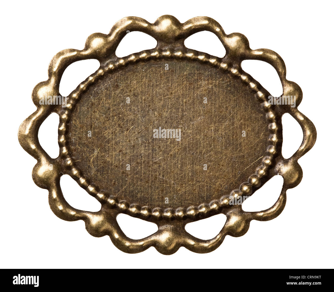 Vintage brass metal frame, isolated Stock Photo Alamy