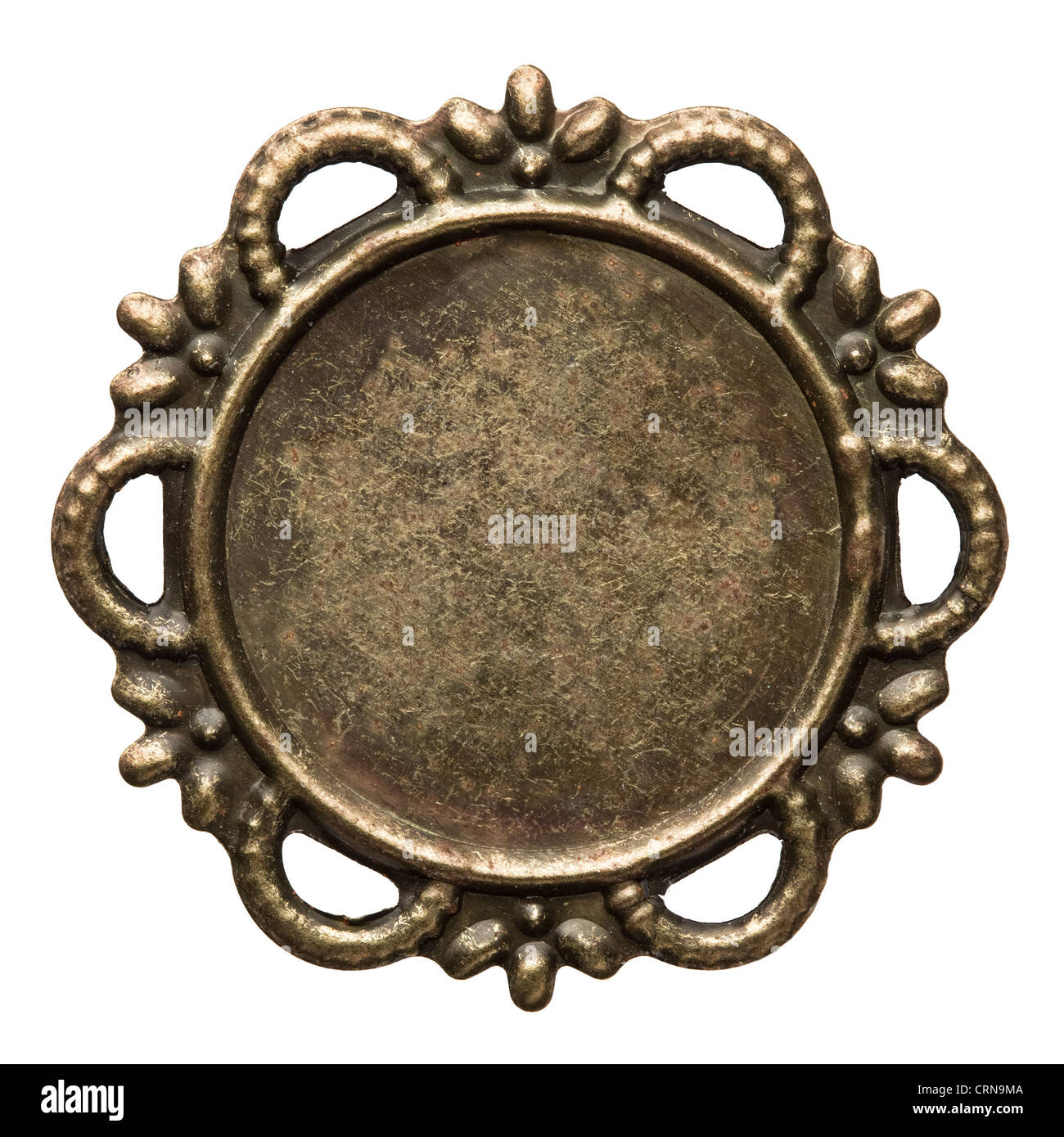 Vintage brass metal frame, isolated Stock Photo Alamy