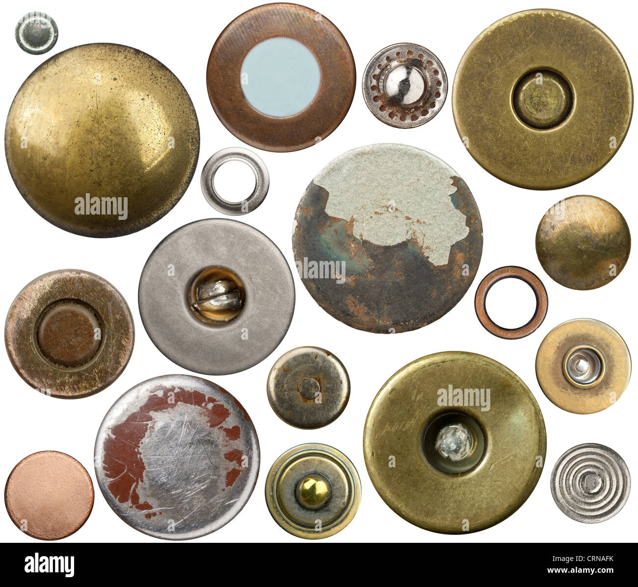 Metal Jeans Buttons And Rivets. Stock Photo, Picture and Royalty Free  Image. Image 10730257.