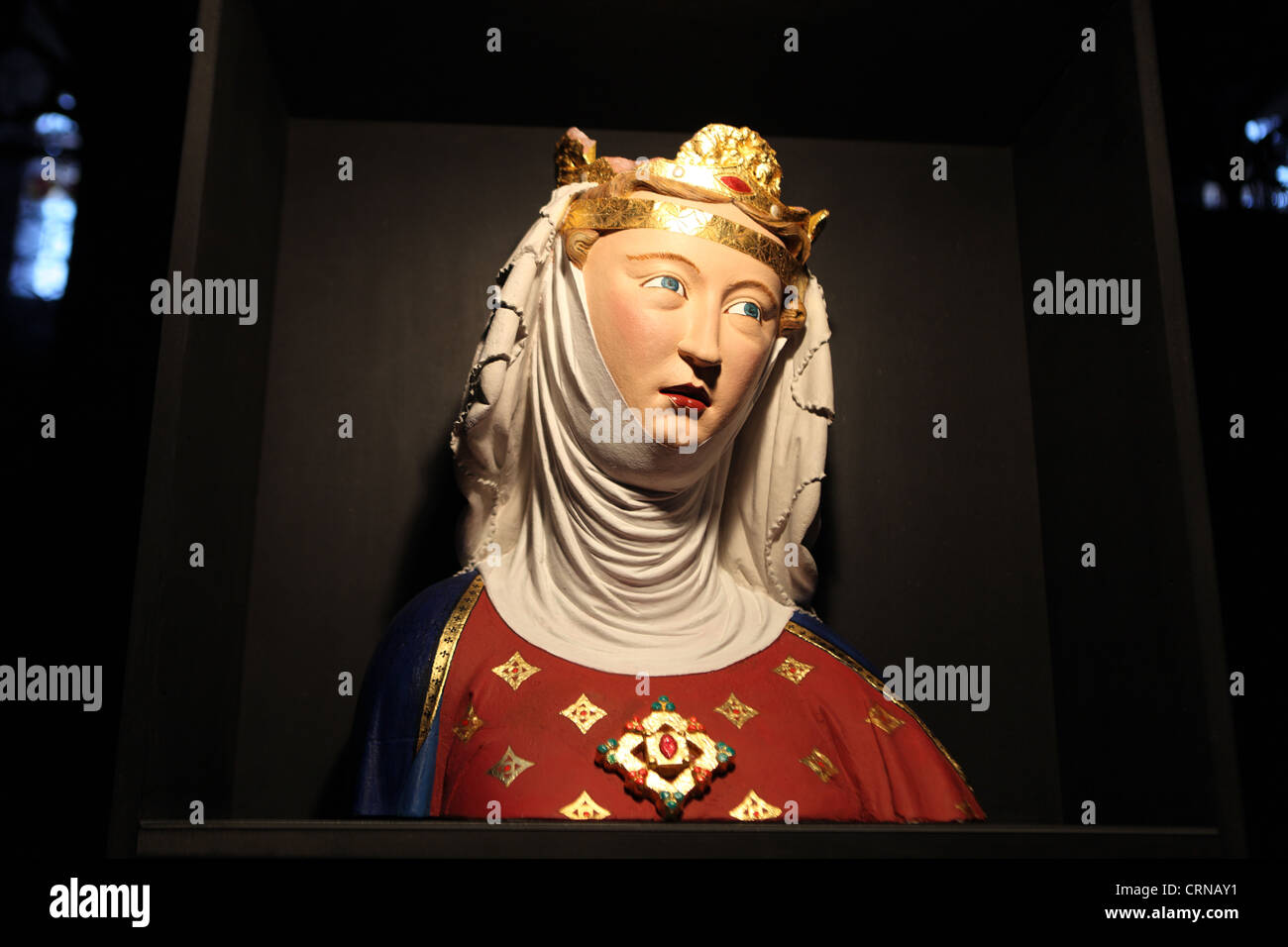 Statue of Empress Kunigunde, wife of Henry II, Holy Roman Emperor, Basel Cathedral, Switzerland Stock Photo