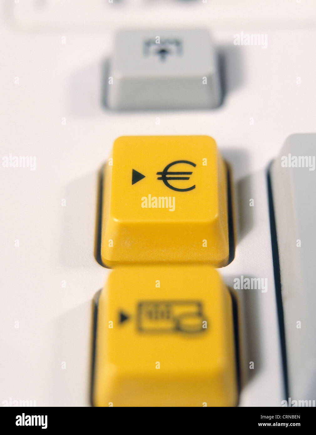 A Euro sign on the keyboard of a computing device Stock Photo Alamy